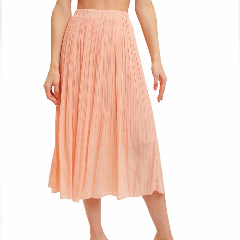 Hem & Thread pleated midi skirt